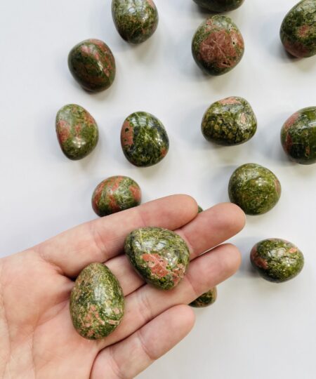 Unakit lommesten – krystal for healing, selvindsigt og følelsesmæssig balance | Soul Crystal