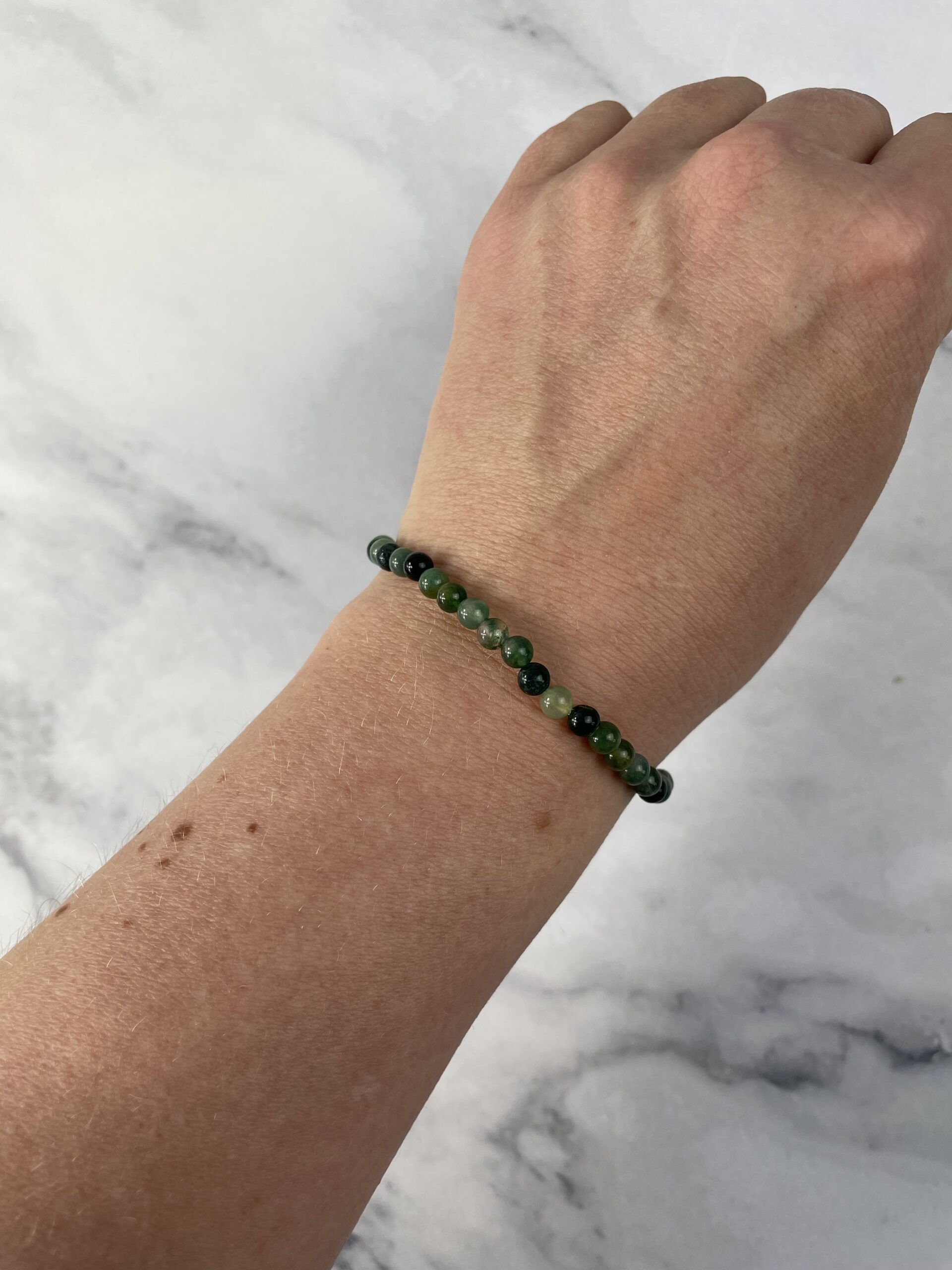 Mosagat armbånd – jordforbindende krystal med blid og nærende energi til balance og vækst | Soul Crystal