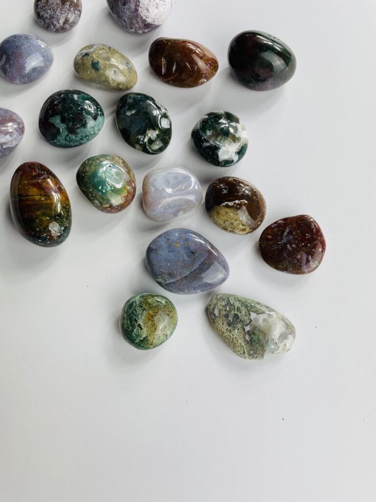 Ocean Jaspis lommesten – beroligende og nærende krystal til følelsesmæssig healing, glæde og balance | Soul Crystal