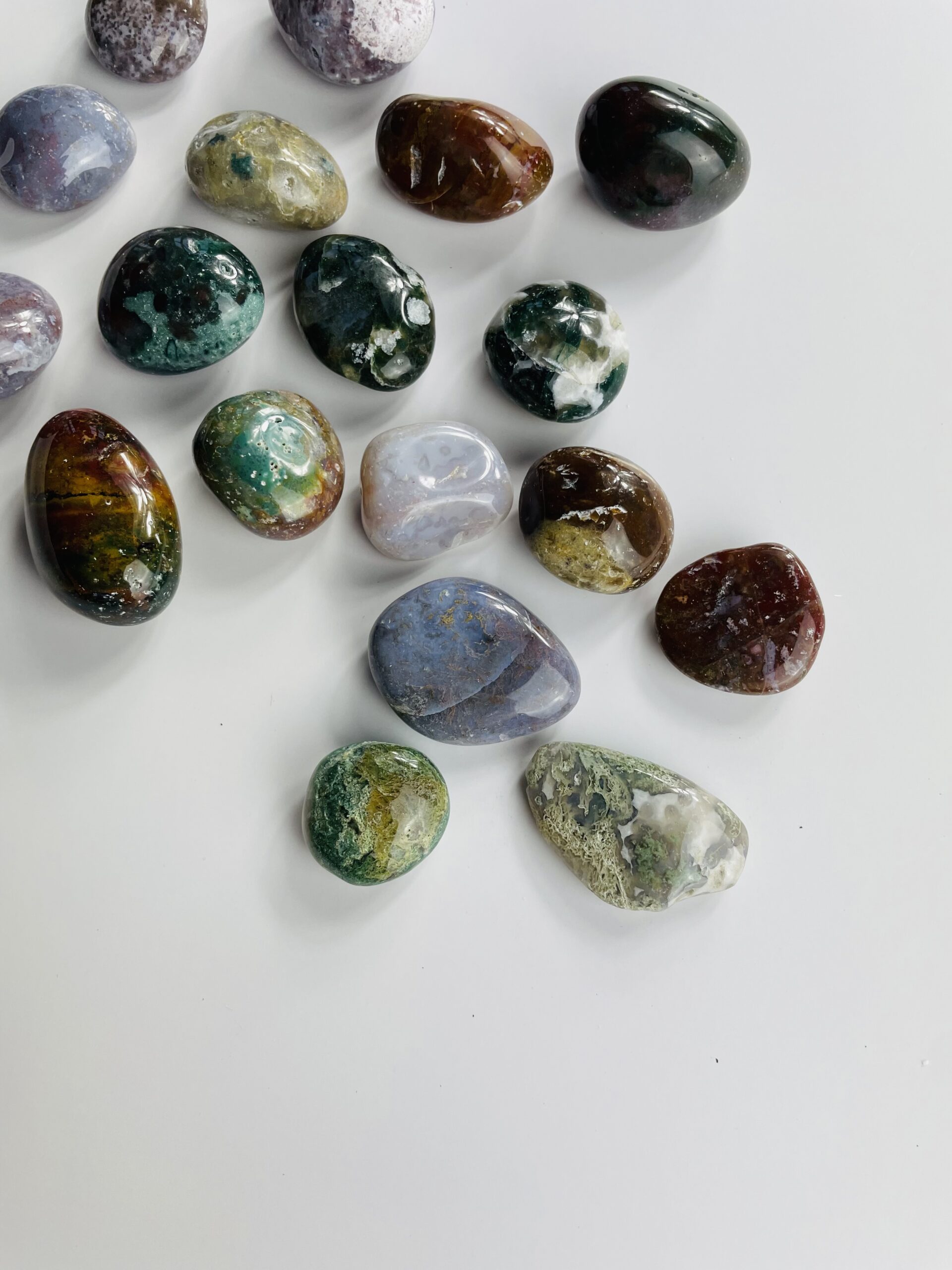 Ocean Jaspis lommesten – beroligende og nærende krystal til følelsesmæssig healing, glæde og balance | Soul Crystal