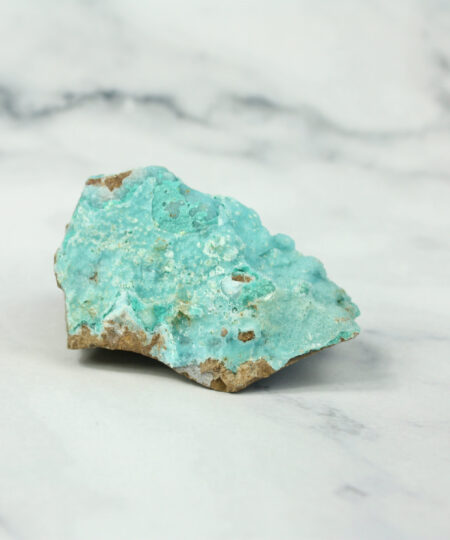 Druzy Chrysocolla med blågrønne farver og glitrende krystaller – kommunikationssten