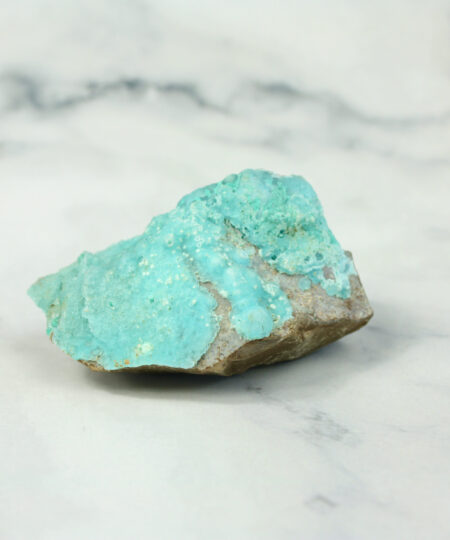 Druzy Chrysocolla med blågrønne farver og glitrende krystaller – kommunikationssten