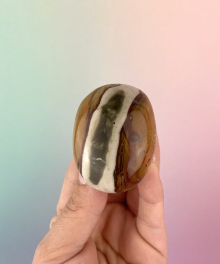 Polychrome Jaspis krystaller og palmstones fra Madagaskar